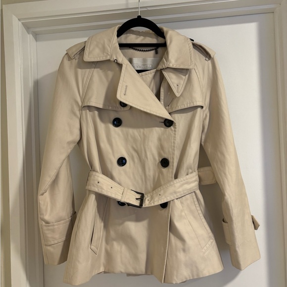 Coach Jackets & Blazers - NWOT COACH Trench Rain Coat Size Small Petite